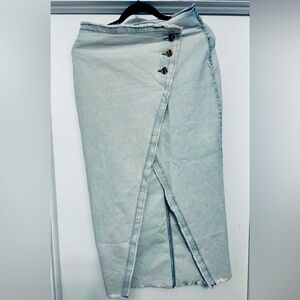 Sincerly Jules Women Washed High Rise Ankle Denim Skirt Size 9/29